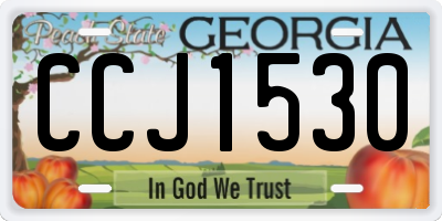 GA license plate CCJ1530