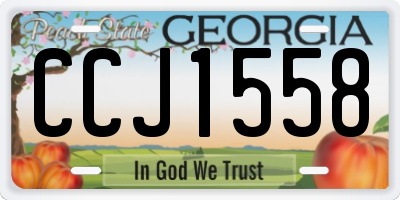 GA license plate CCJ1558