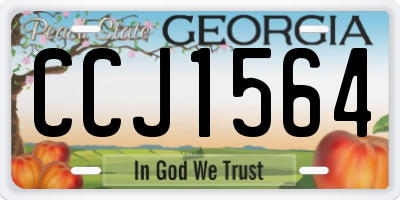 GA license plate CCJ1564