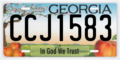 GA license plate CCJ1583