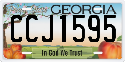 GA license plate CCJ1595