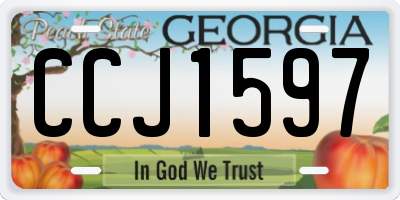 GA license plate CCJ1597
