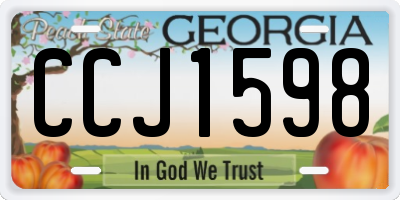 GA license plate CCJ1598