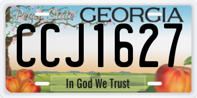 GA license plate CCJ1627