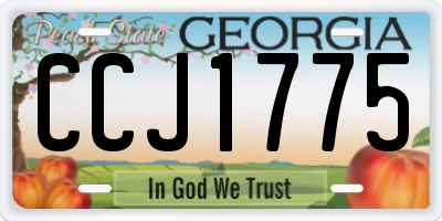 GA license plate CCJ1775