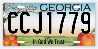 GA license plate CCJ1779