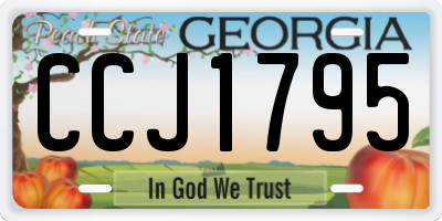 GA license plate CCJ1795