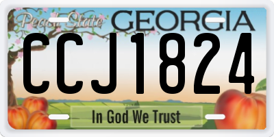GA license plate CCJ1824