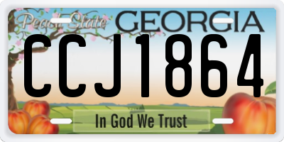 GA license plate CCJ1864
