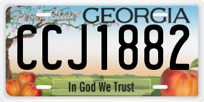GA license plate CCJ1882