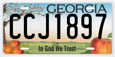 GA license plate CCJ1897