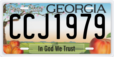 GA license plate CCJ1979