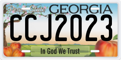 GA license plate CCJ2023