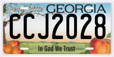 GA license plate CCJ2028