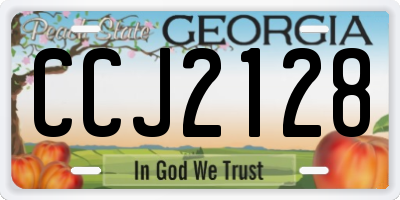 GA license plate CCJ2128