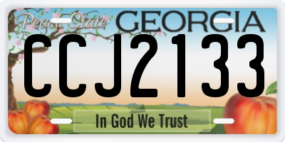 GA license plate CCJ2133