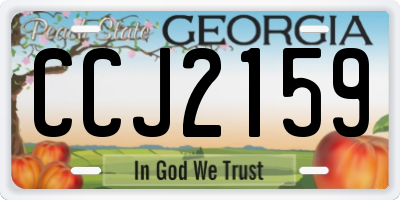 GA license plate CCJ2159