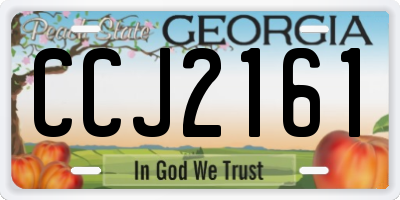 GA license plate CCJ2161