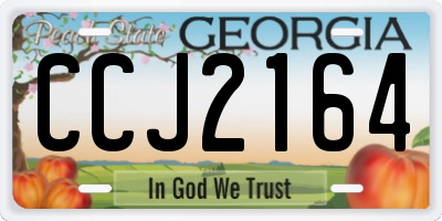 GA license plate CCJ2164