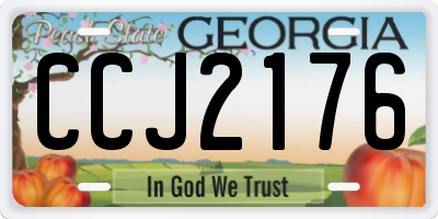 GA license plate CCJ2176
