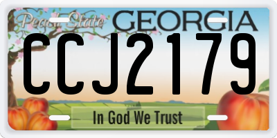 GA license plate CCJ2179