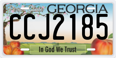 GA license plate CCJ2185