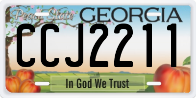 GA license plate CCJ2211
