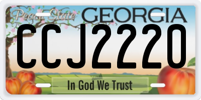 GA license plate CCJ2220