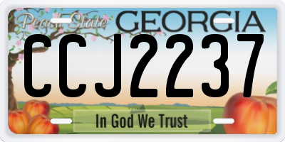 GA license plate CCJ2237