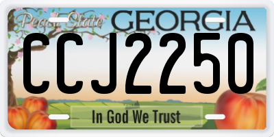 GA license plate CCJ2250