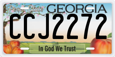 GA license plate CCJ2272