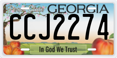 GA license plate CCJ2274