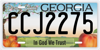 GA license plate CCJ2275