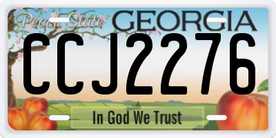 GA license plate CCJ2276