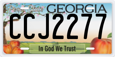 GA license plate CCJ2277