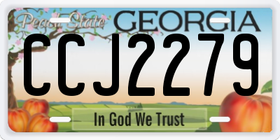 GA license plate CCJ2279