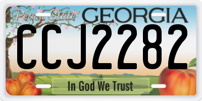 GA license plate CCJ2282