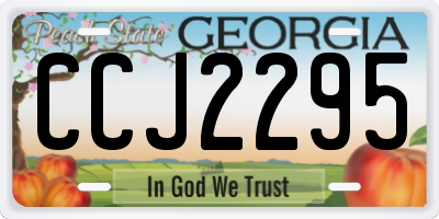 GA license plate CCJ2295