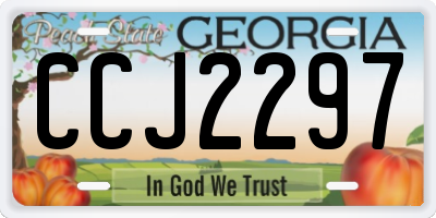 GA license plate CCJ2297