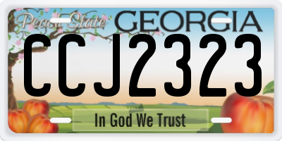 GA license plate CCJ2323