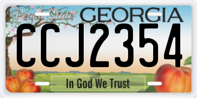 GA license plate CCJ2354