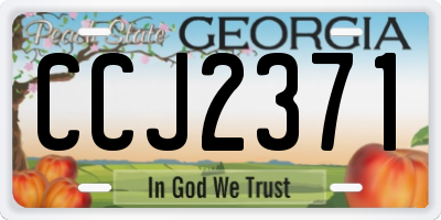 GA license plate CCJ2371
