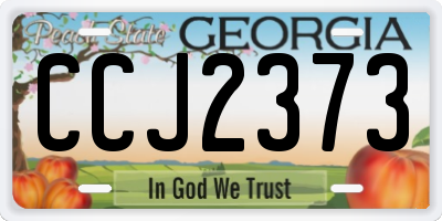 GA license plate CCJ2373