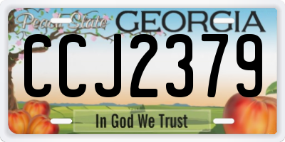 GA license plate CCJ2379
