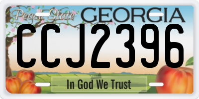 GA license plate CCJ2396