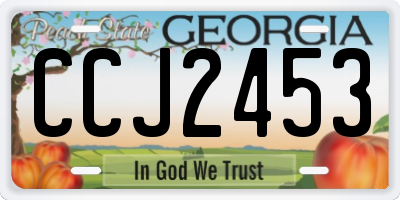 GA license plate CCJ2453