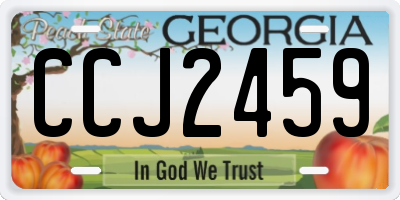 GA license plate CCJ2459