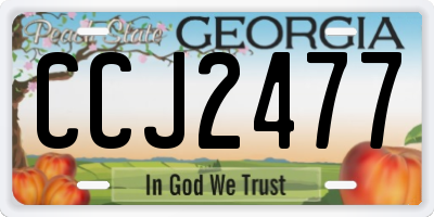 GA license plate CCJ2477