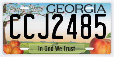 GA license plate CCJ2485