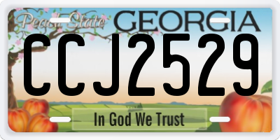 GA license plate CCJ2529